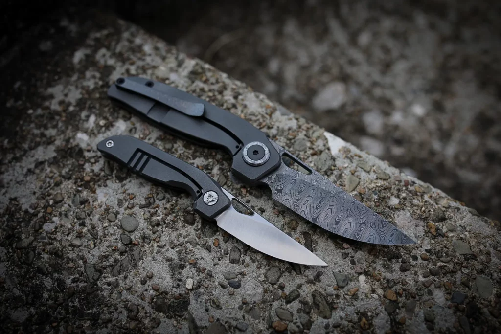 Transient V2 - this is one of two knives from the last batch of four full size Transients to have all the changes made to them. This one happened to get fancy, and go home with David. Transient Micro is the smaller knife.